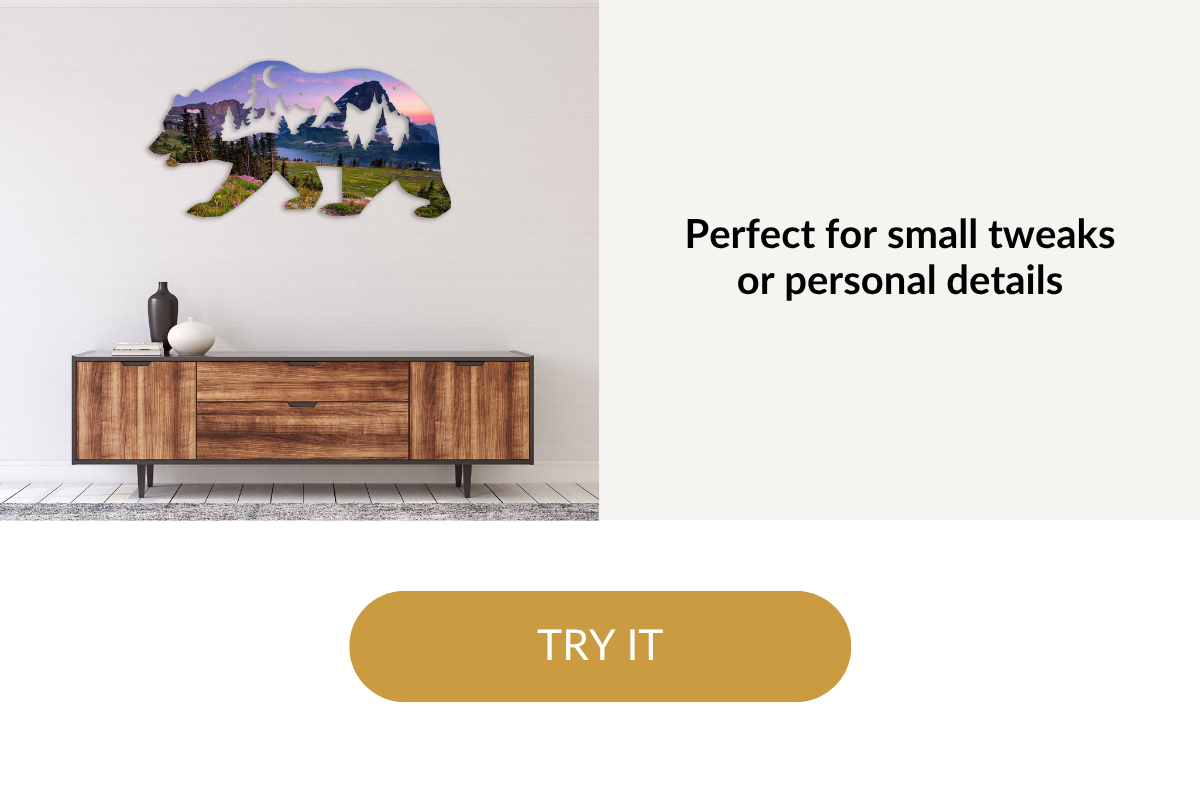 Perfect for small tweaks or personal details - Try It >
