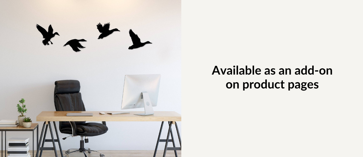 Available as an add-on on product pages