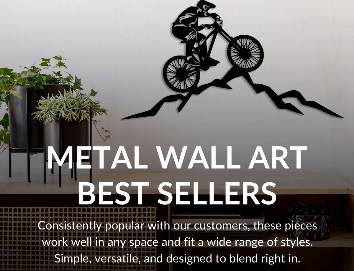 METAL WALL ART BEST SELLERS - Consistently popular with our customers, these pieces work well in any space and fit a wide range of styles. Simple, versatile, and designed to blend right in.